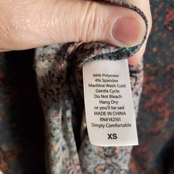 NWT LuLaRoe Women's JULIA Floral Dress Pencil Stretch Size XS Grey Rose Black - Picture 7 of 7